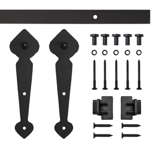 Quiet Glide Soft Close 72" Black Spade Mini Single Barn Door Hardware NT.1310.10.08-72-SC